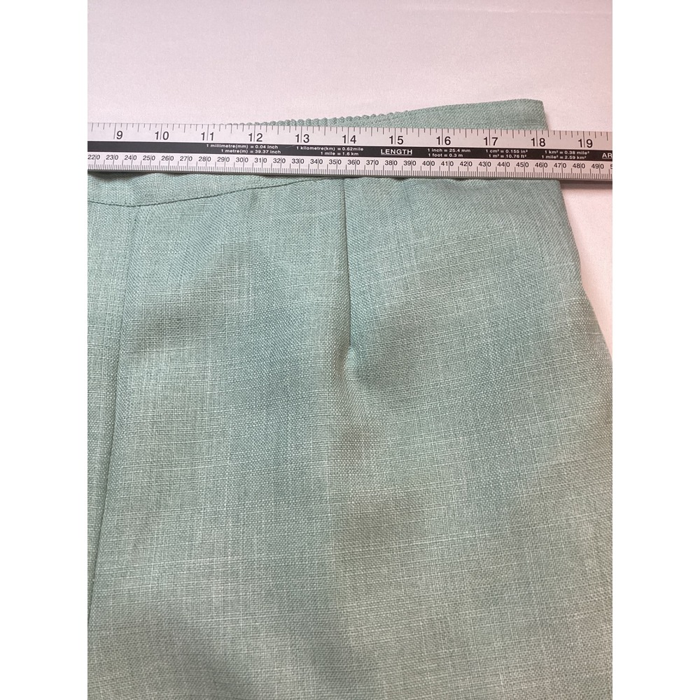 Alfred Dunner Women Pants Size 16W Light Green Elastic Waist Trousers Pockets - Picture 5 of 9